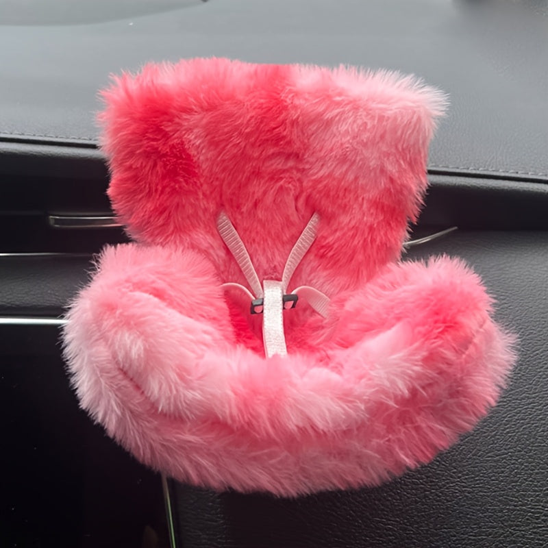 Doll Car Seat & Air Vent Mount Plush Leg Pastel Pink Yellow Purple Car Decor