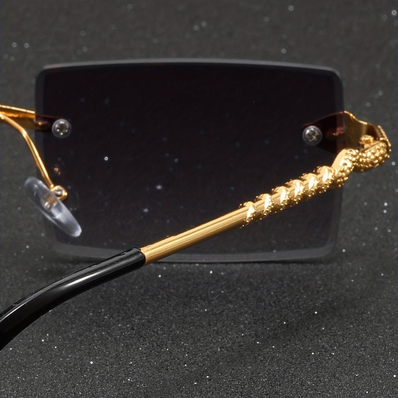 Men's Rimless Snake Leg Sunglasses UV Resistant