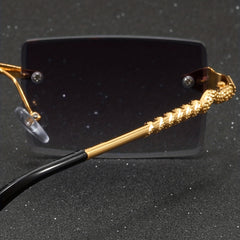 Men's Rimless Snake Leg Sunglasses UV Resistant