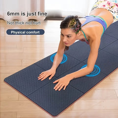 1pc TPE Non slip Foldable Yoga Mat Lightweight Portable Mute Fitness Mat