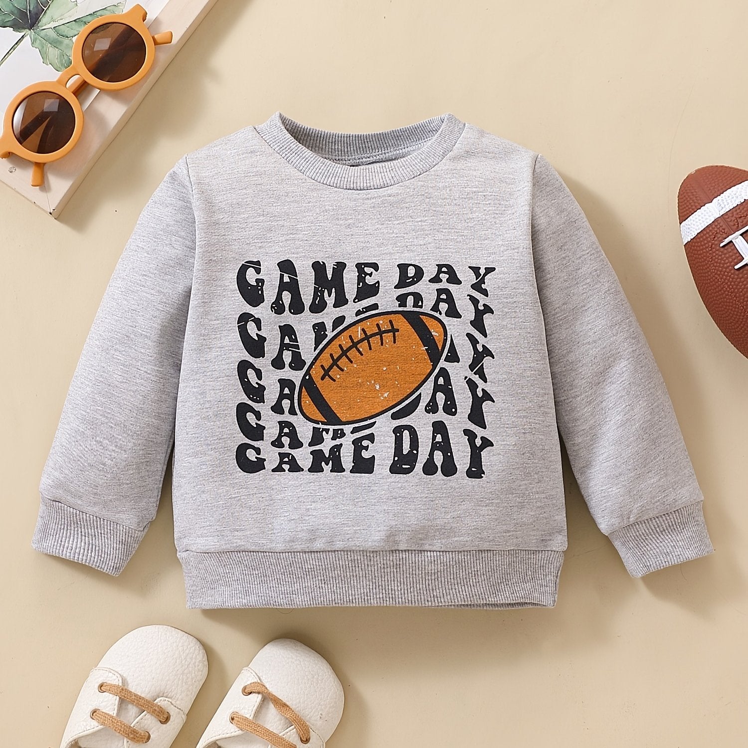 Baby Boy's Graphic Long Sleeve Crew Neck Sweatshirt