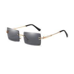 Rimless Square Sunglasses UV Protection Vintage Sun Glasses