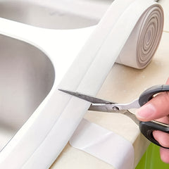 Gray Self Adhesive Caulk Strip for Kitchen & Bathroom Sealing