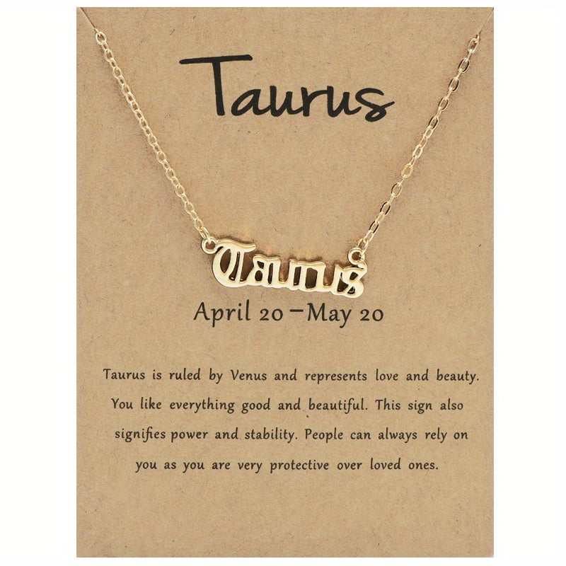 Golden Plated 12 Constellations Pendant Necklace