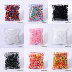 100pcs Solid Hair Ties for Ponytails Scrunchies
