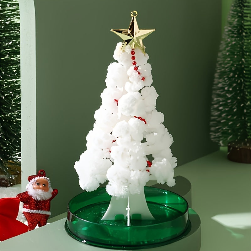 Paper Christmas Tree Blooming Crystallization Experiment