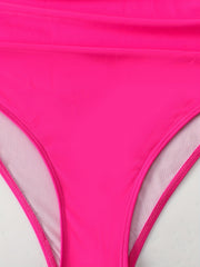  Keyhole Halter One Piece Bathing Suit