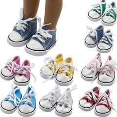 Lace up Canvas Sneakers for 18" Girl Dolls - Accessories Not Included