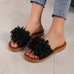 Women's Flat Slide Sandals Lightweight Slip On Shoes