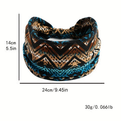Boho Style Elastic Sports Headband Wide Brim Yoga Headband