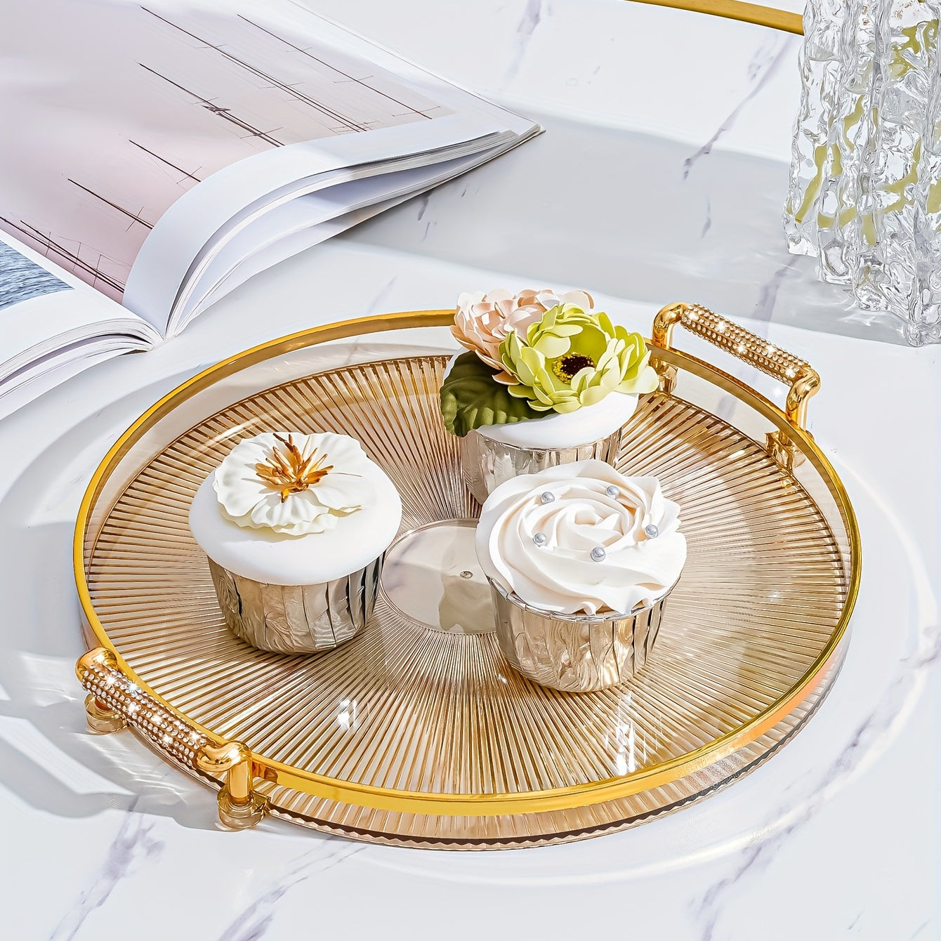 Decorative Snack Tray Cup Tray Coffee Cup Tray
