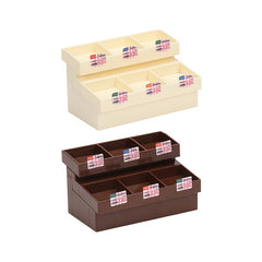 Dollhouse Supermarket Display Cabinet Dark Brown & Beige Kitchen Decor