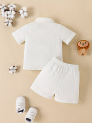 Baby Boys Summer Casual Shirt Shorts Set