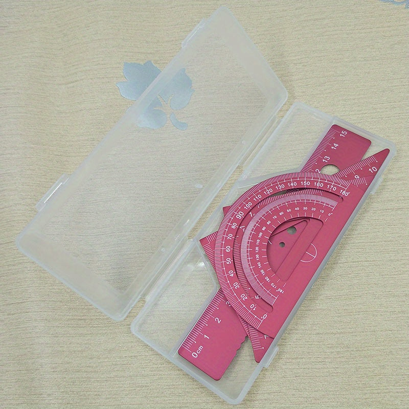 4pcs Laser Engraved Aluminum Special Ruler for Students