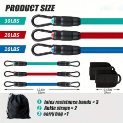 5pcs Ankle Resistance Bands for Leg & Butt Training
