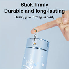 Transparent Waterproof Custom Name Sticker Personal Label Stationery Scrapbook
