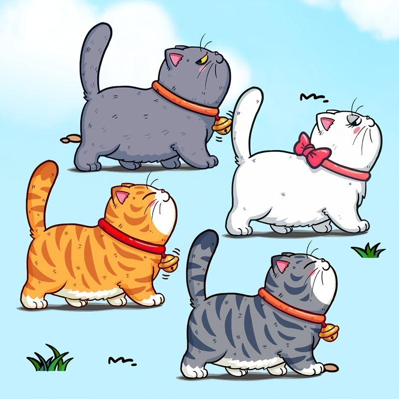 Cartoon Cat Stickers - Cars Motorcycles Water Bottles & More