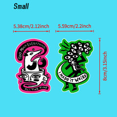 Anxiety & Burden Negative Rat Brain Vinyl Decals, Mixed Colors