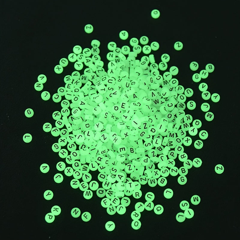 200pcs 7mm Luminous Glow Beads for Bracelet Necklace DIY
