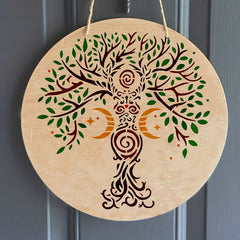 Tree Of Life Stencils, Moon Star Paint Stencil, Reusable Spiral Design
