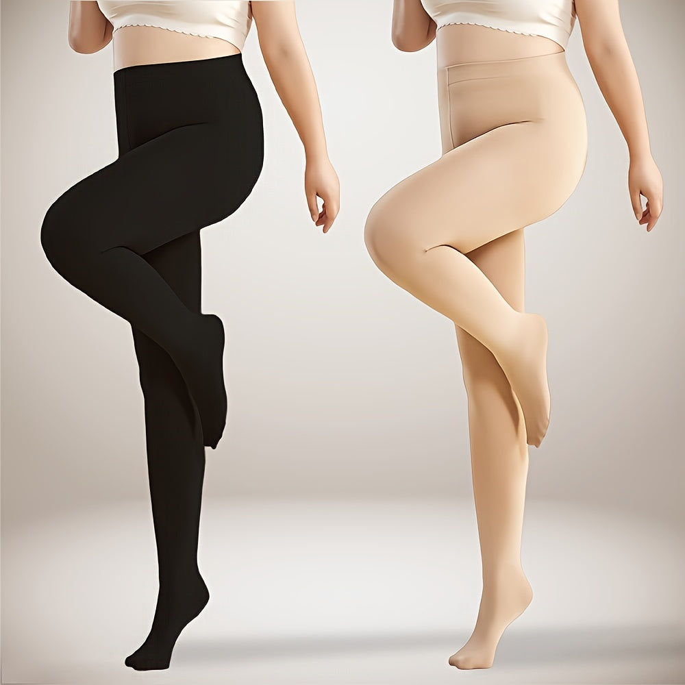  Fleece Liner Pantyhose Women's Plus 200D Thermal