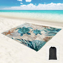 Large Waterproof Beach Mat Outdoor Blanket Portable Mesh Bag Beach Picnic Travel