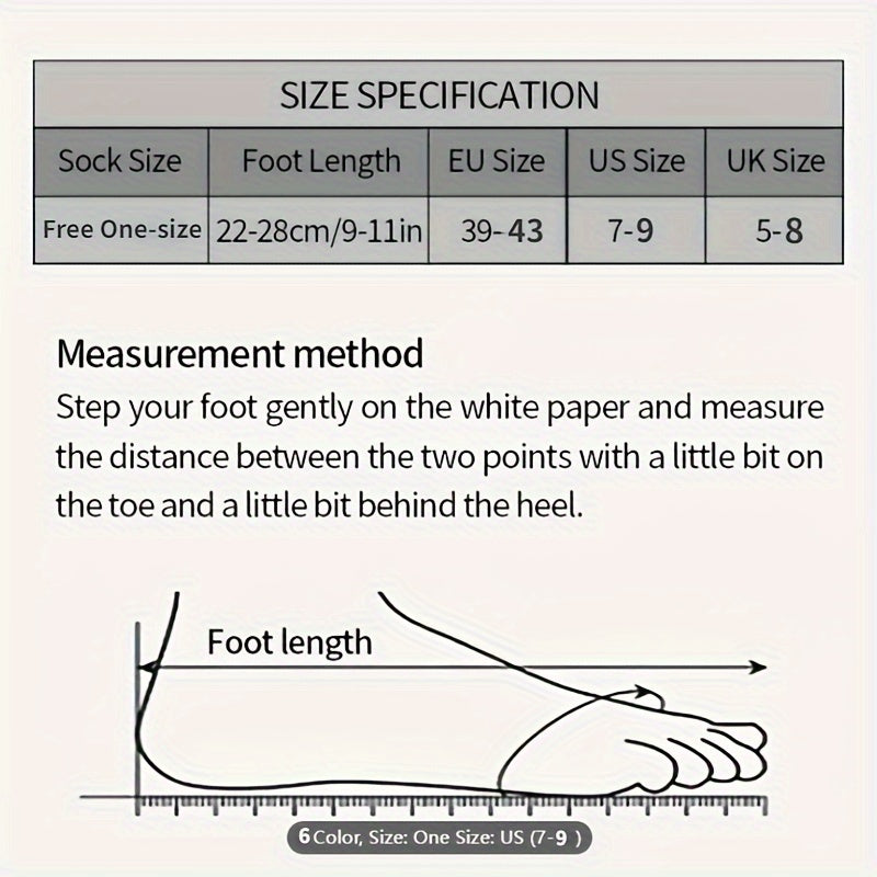 Breathable Moisture Wicking Athletic Socks - 6 Pairs