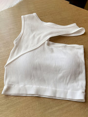 3pcs Girl's Ribbed Tank Top Cutout Comfy Soft Undershirts