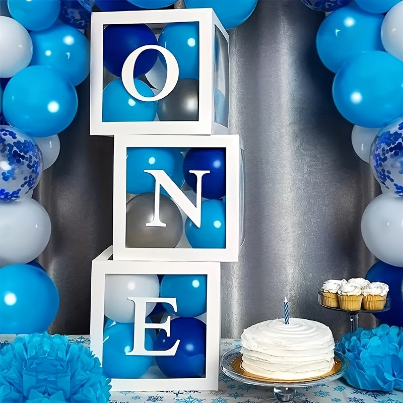 3pcs 1st Birthday Balloon Box Decoration Wedding Anniversary