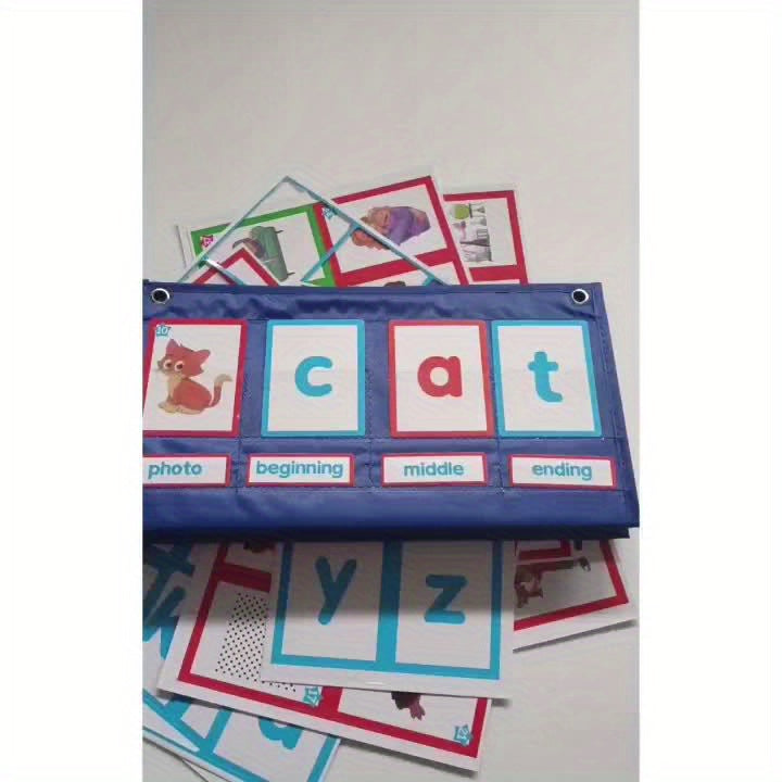 Kindergarten Spelling Game Set Flash Cards Chart Visual Words Learning Toy