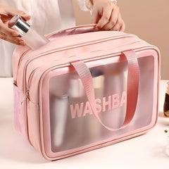 Makeup Zipper Bag Waterproof Satchel - Travel Toiletry Wash Bag