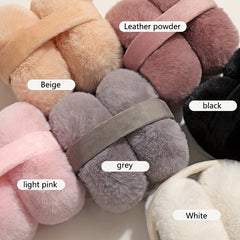 Women's Foldable Winter Earmuffs Plush Lining Windproof Cold Proof Ear Warm