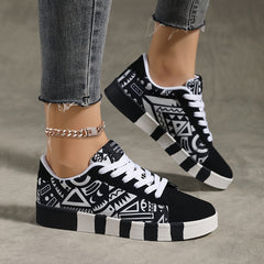 Pattern Lightweight Skate Shoes Breathable Wear Resistance Outdoor Sneakers