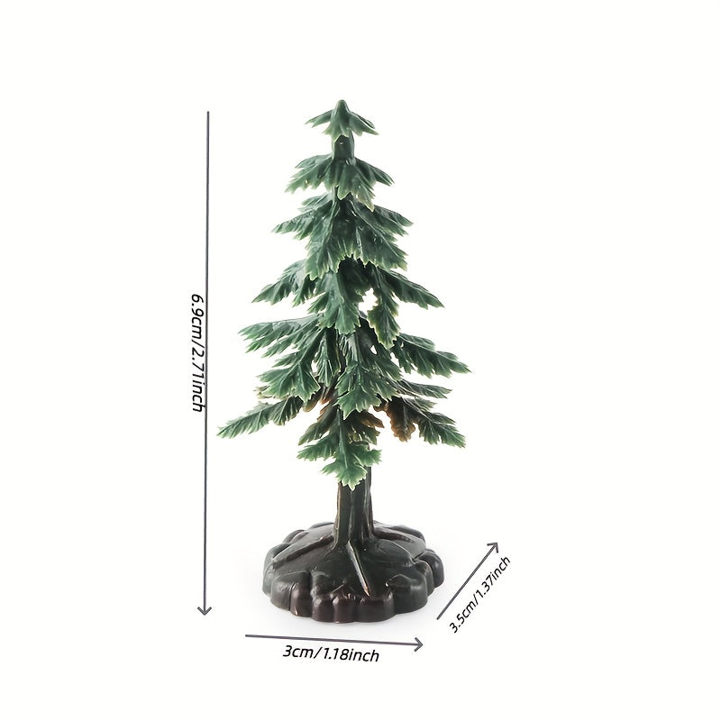 10pcs Christmas Tree Model Plant Cake Model Decoration