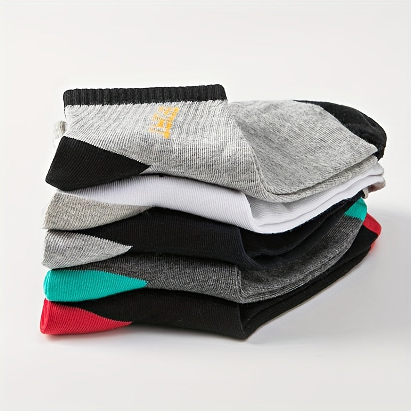 10pairs Kids Breathable Sweat Absorption Crew Socks for Autumn Winter