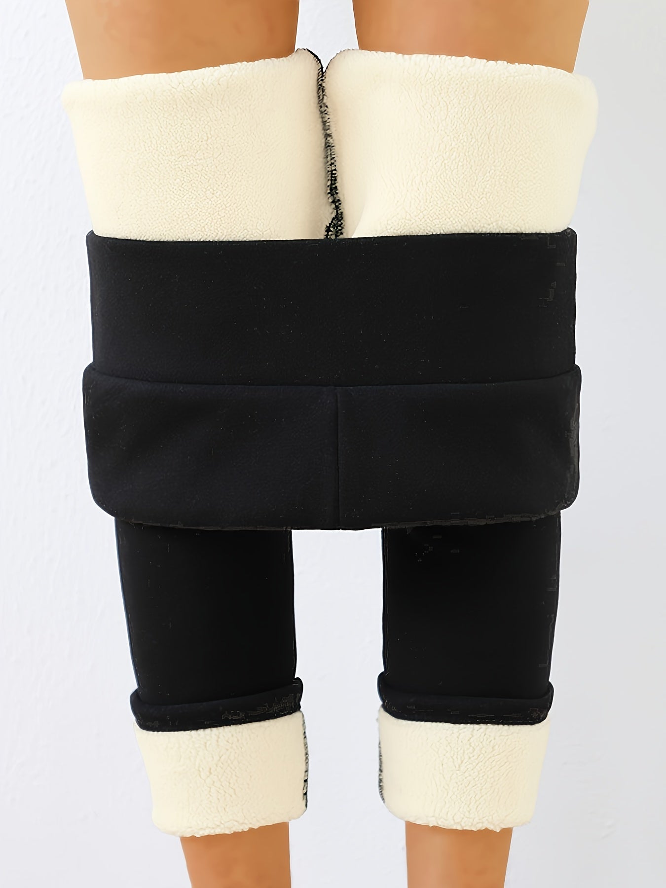 Fleece Liner Yoga Pants Slim Fit High Waist Mid Stretch Keep Warm Workout Pants