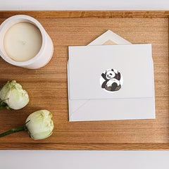 500pcs 2.54 Cm Panda Adhesive Label for Packaging - Boutique & Store Essentials