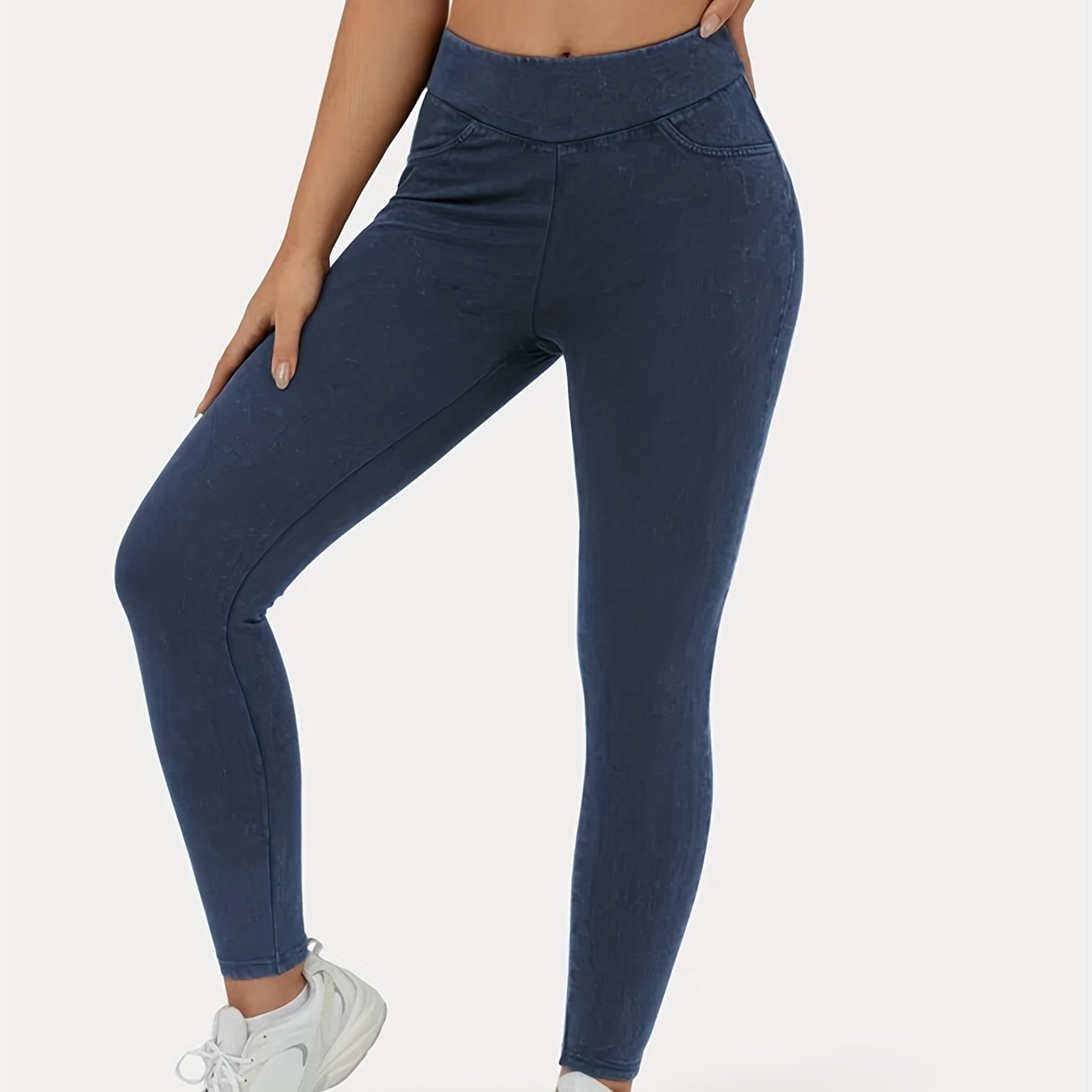 Solid Stretch Skinny Fitness Leggings
