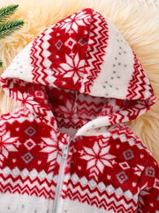 Snowflake Plush Coat for Girls - Warm & Stylish