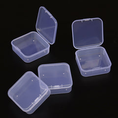 10 PCS Clear Square PP Storage Box for Earplugs, Jewelry, Hardware