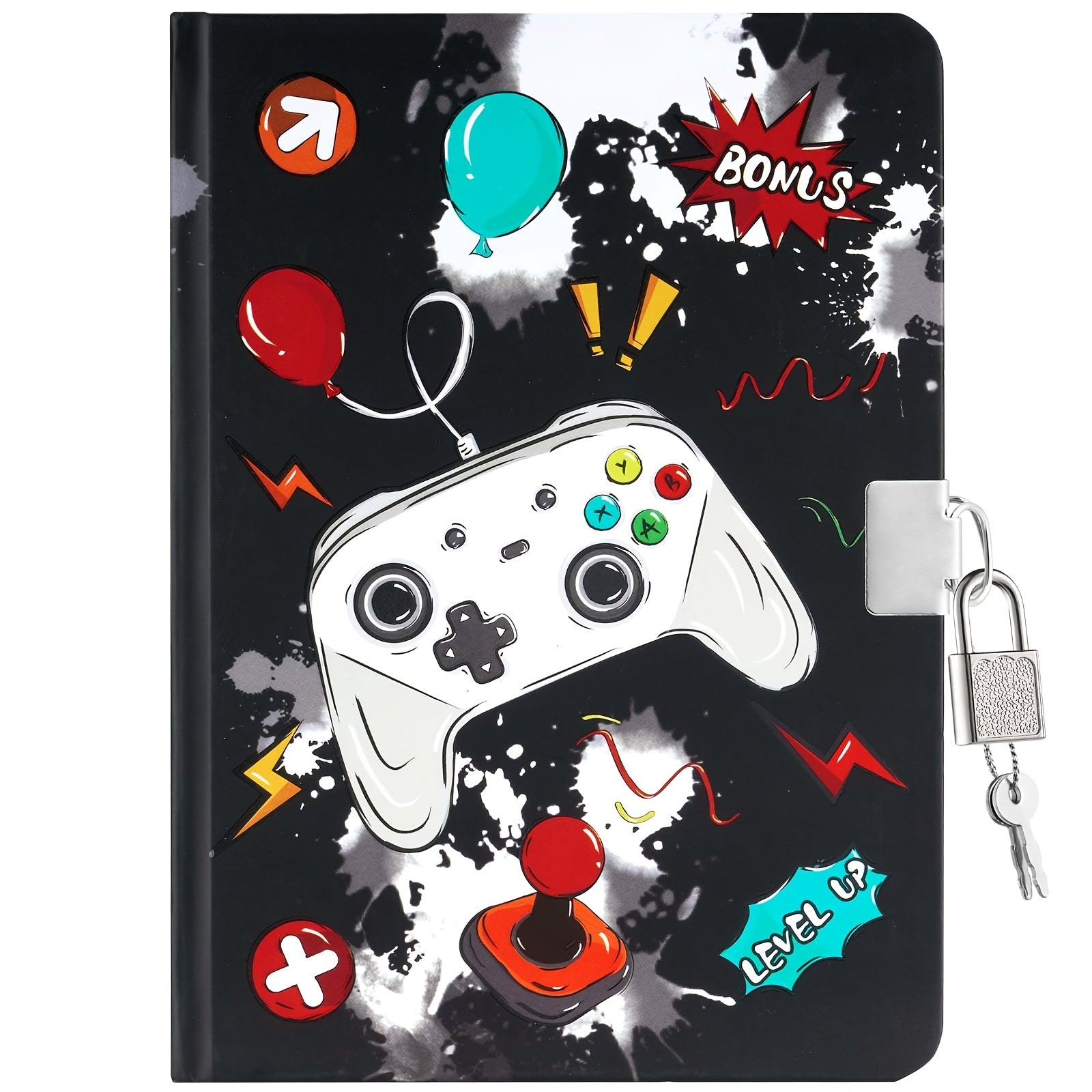 Luminous Hardcover A5 Journal Notebook Lockable Dotted Paper Gaming Controller B