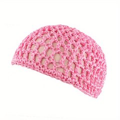 Crochet Hair Net Knitted Snode Hat Women's Hollow Out Headwear