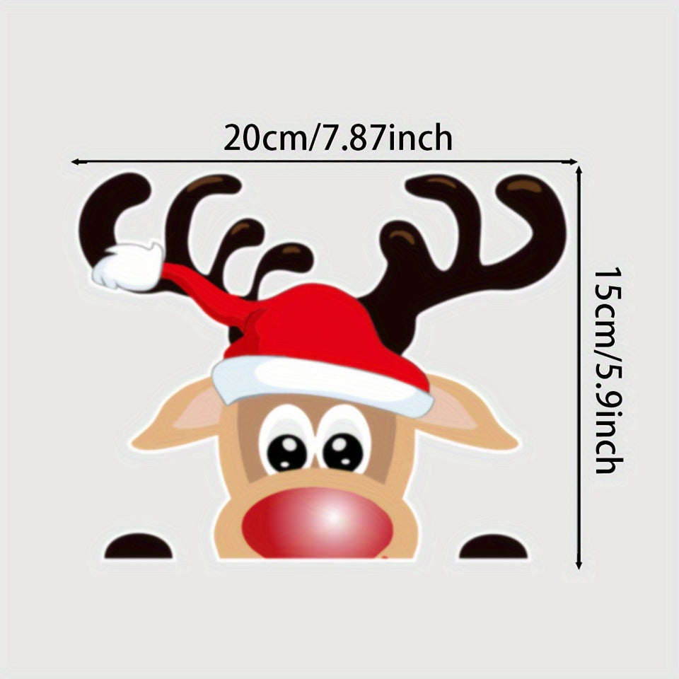Christmas Car Window Sticker Decoration Santa Elk Glass Sticker
