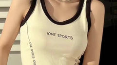 Letter Print Thermal Tank Top Women's Lingerie