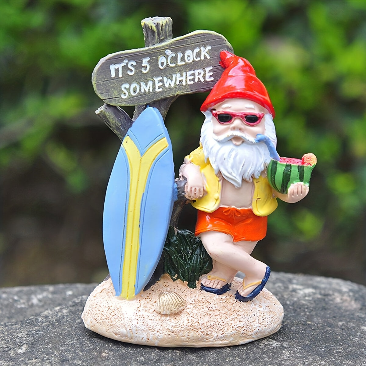 Beach Gnome Statue for Outdoor and Indoor Decor
