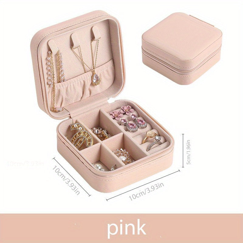 Portable Jewelry Storage Box 5 Grids - Mother's Gift Organizer Case