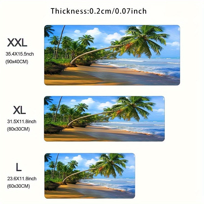 Coconut Tree Beach Scenery Mouse Pad HD Printing Laptop E sport Accessories