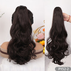 Long Curly Wavy Ponytail Extensions Synthetic Clip In Hair Extensions