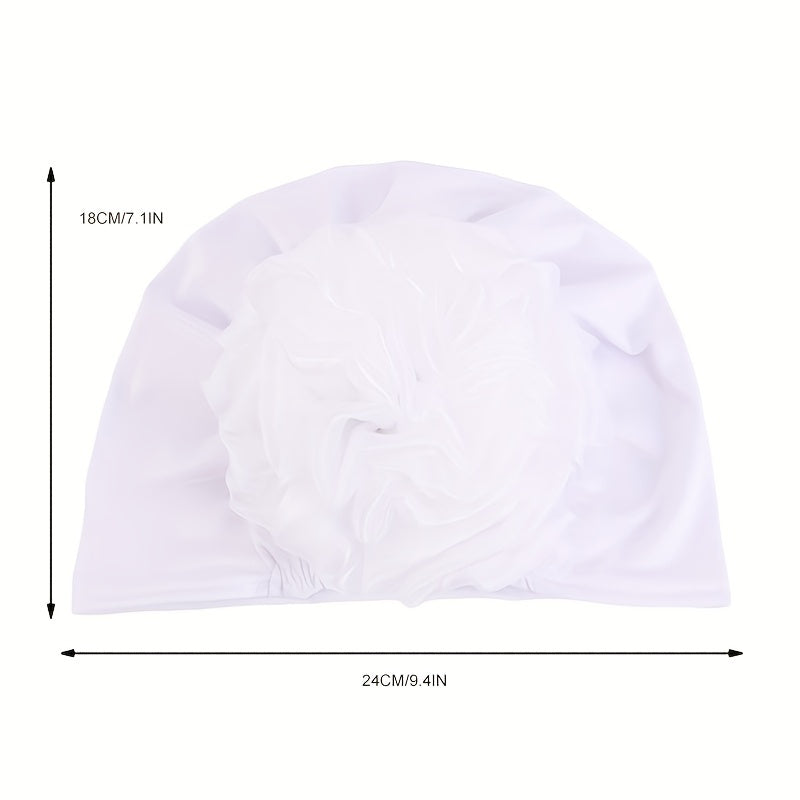 Big Flower Elastic Turban Beanie Head Scarf Wrap Chemo Cap Hat Women