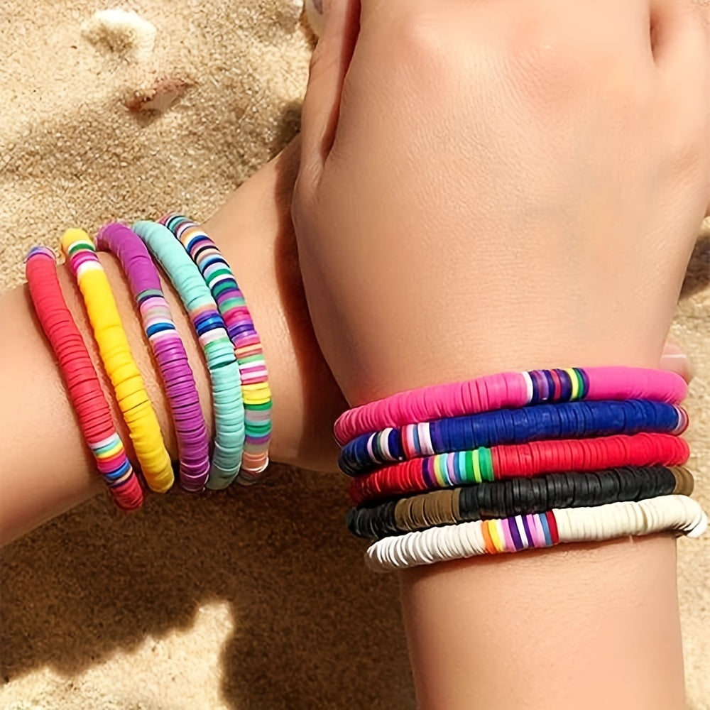 14400pcs 144 Color DIY Bracelet Charm Making Kit Flat Circular Polymer Clay Ston